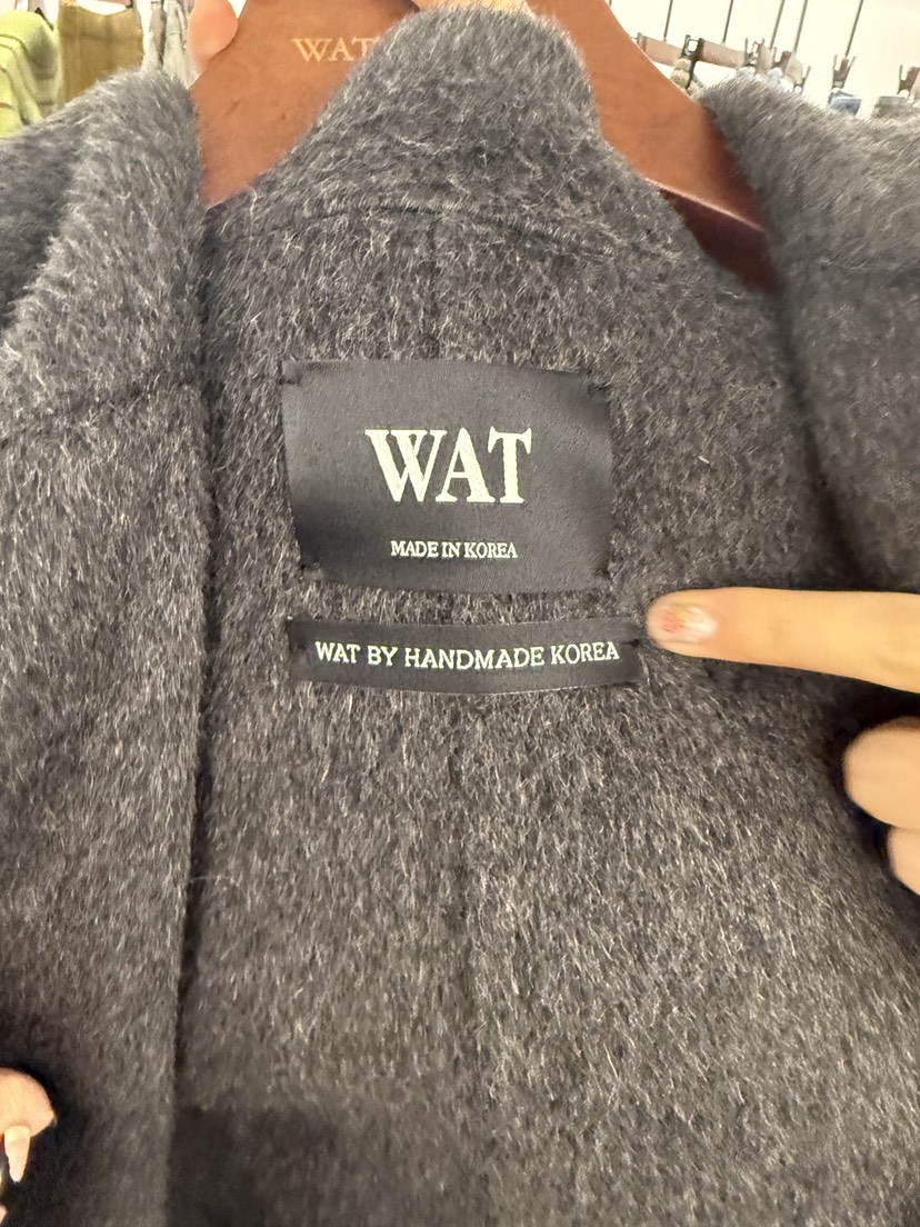 WATERMELON韓國代購㊣女士新款人氣時尚熱賣中長款大衣雙層WATER MELON中長款大衣