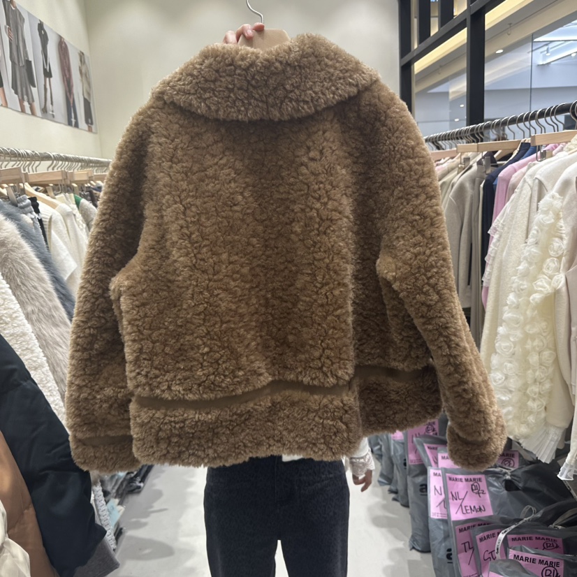 MARIE MARIE東大門㊣實拍女裝新品25秋冬休閑短款大衣羊毛MARIE MARIE短款大衣