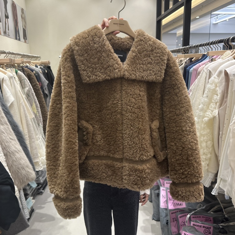 MARIE MARIE東大門㊣實拍女裝新品25秋冬休閑短款大衣羊毛MARIE MARIE短款大衣圖色1