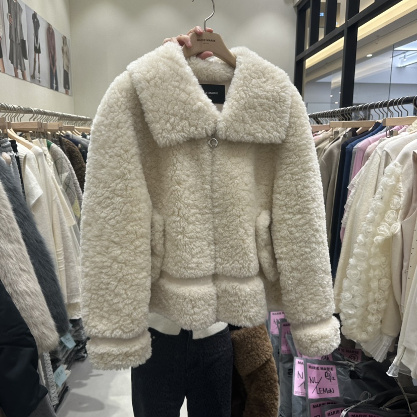 MARIE MARIE東大門㊣實拍女裝新品25秋冬休閑短款大衣羊毛MARIE MARIE短款大衣圖色2