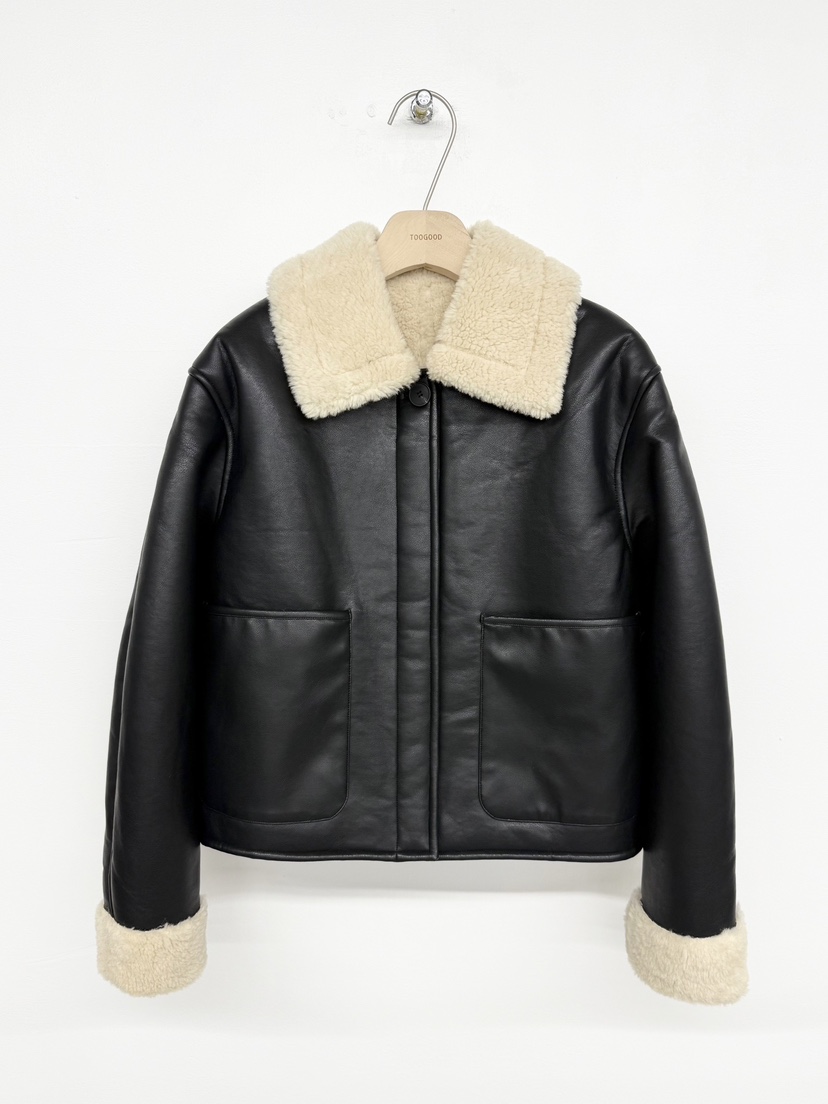 TOOGOOD東大門㊣直郵女士新款時尚職業休閑熱賣推薦25秋冬皮衣TOOGOOD皮衣圖色2黑色