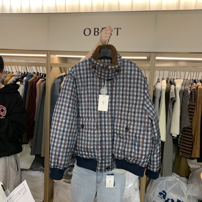 OBJET東大門㊣代購女裝新款25秋冬推薦休閑短款羽絨服填充鵝絨love us u/OBJET短款羽絨服圖色1