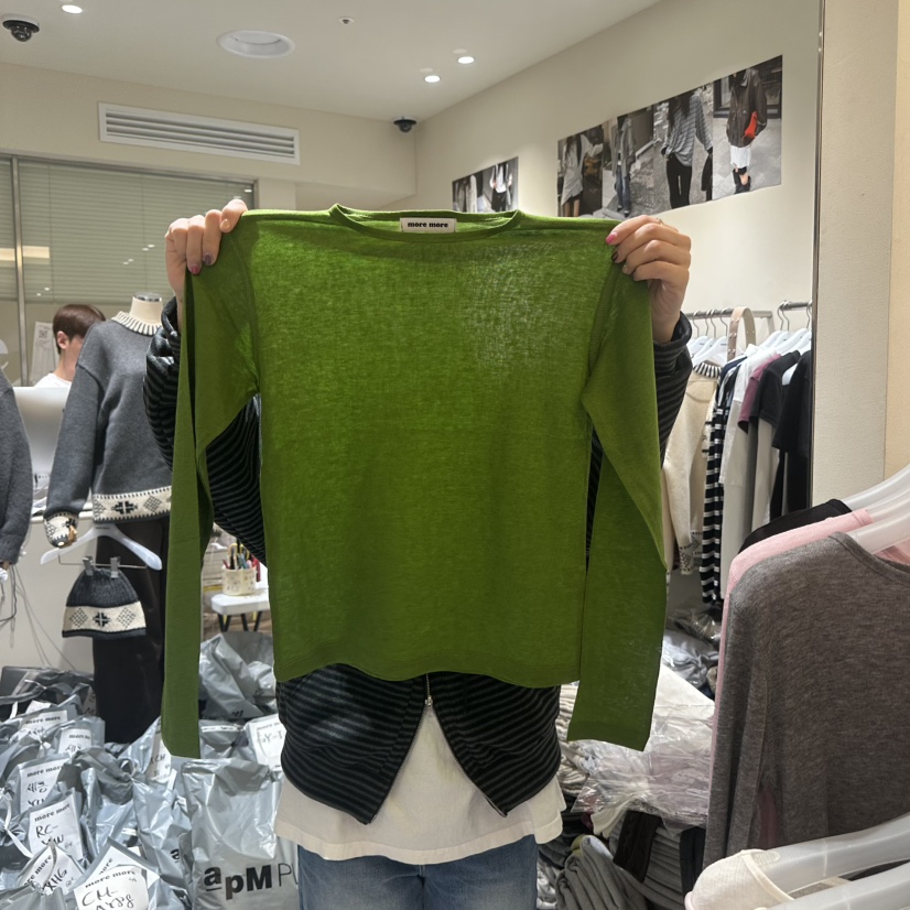 MOREMORE東大門㊣實拍女士新款休閑25秋冬人氣時尚真品長袖T恤more more長袖T恤圖色8