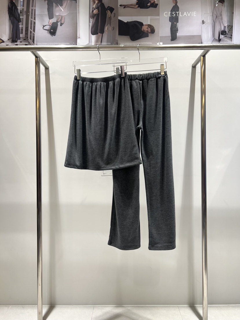 CESTLAVIE韓國代購㊣女裝新款25秋冬熱賣套裝兩件套紐扣羅紋CESTLAVIE套裝