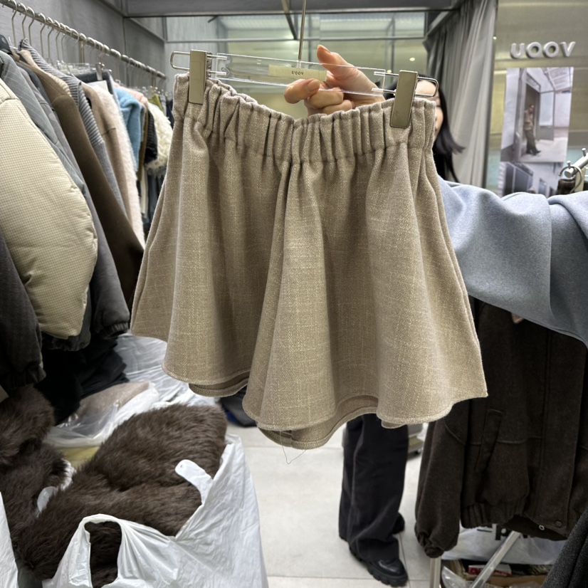 UOOV韓國代購㊣女士新款熱賣25秋冬人氣推薦職業真品時尚短褲UOOV短褲圖色1