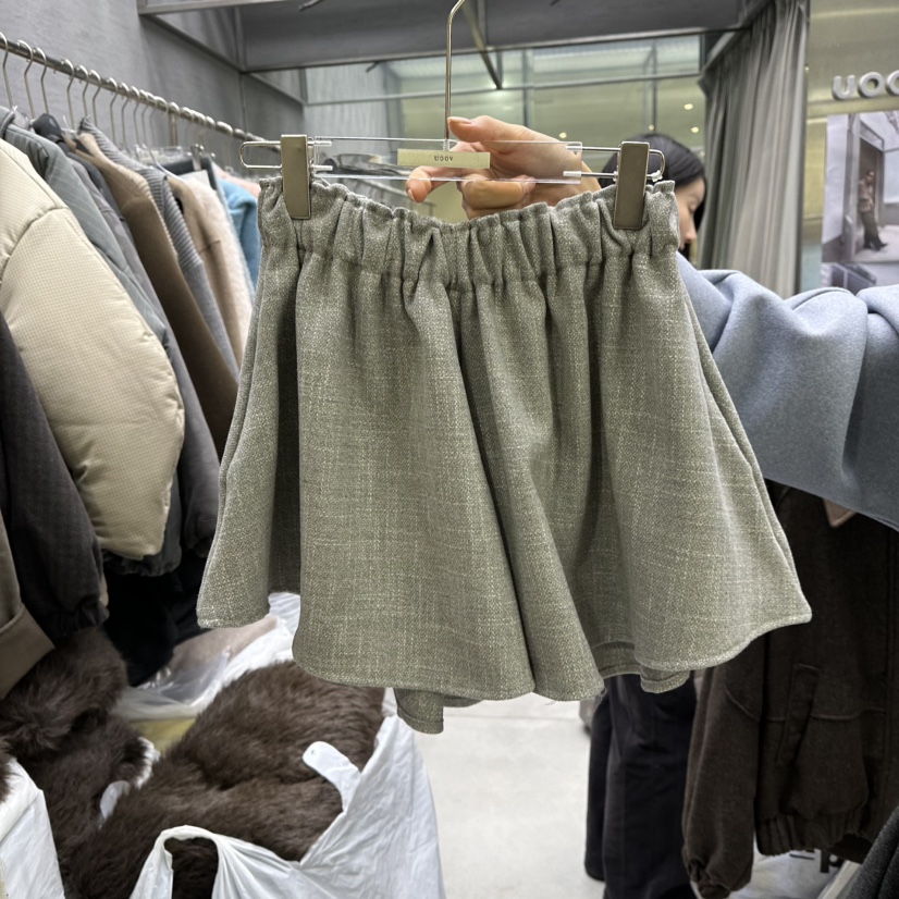 UOOV韓國代購㊣女士新款熱賣25秋冬人氣推薦職業真品時尚短褲UOOV短褲圖色3