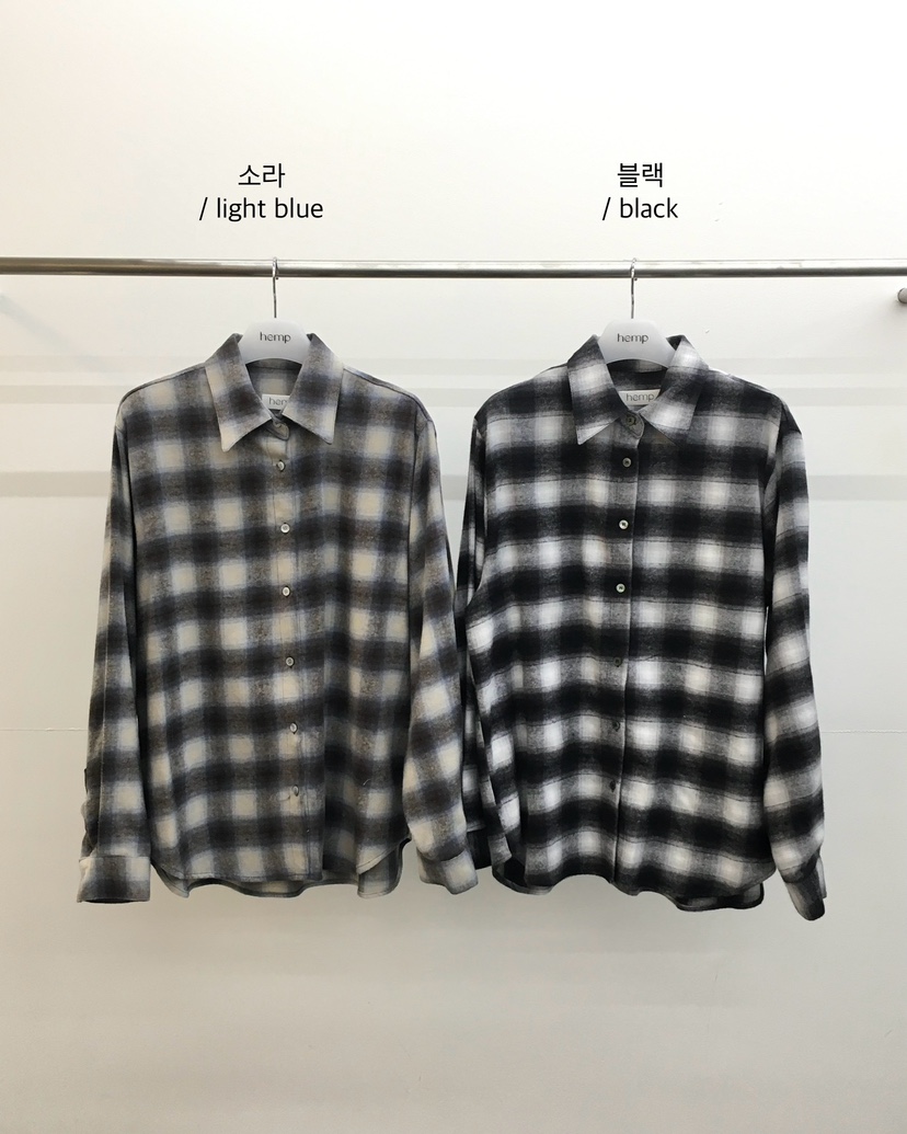 HEMP-P韓國代購㊣女裝新款推薦休閑真品熱賣襯衫蕾絲衫格子hemp襯衫/蕾絲衫