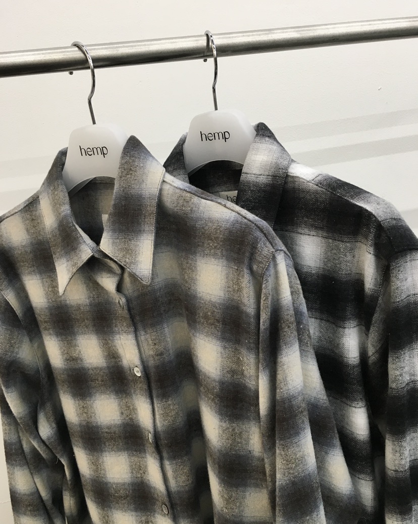 HEMP-P韓國代購㊣女裝新款推薦休閑真品熱賣襯衫蕾絲衫格子hemp襯衫/蕾絲衫