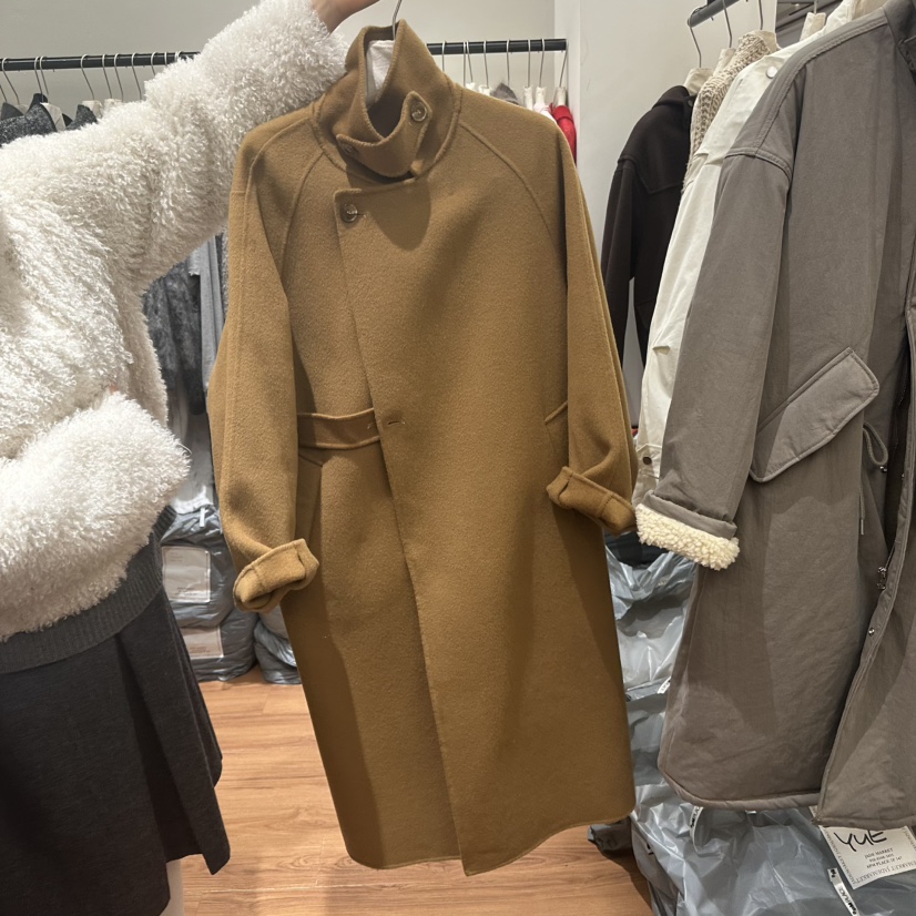 JADEMARKET韓國代購㊣女士新款人氣時尚職業熱賣中長款大衣JADE MARKET中長款大衣圖色1