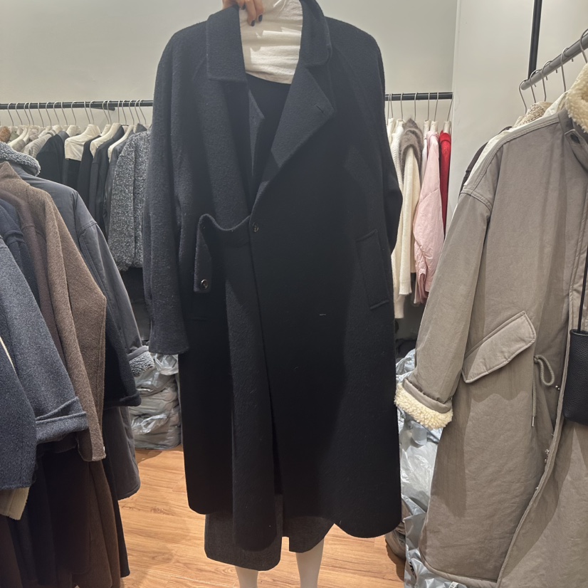 JADEMARKET韓國代購㊣女士新款人氣時尚職業熱賣中長款大衣JADE MARKET中長款大衣圖色3