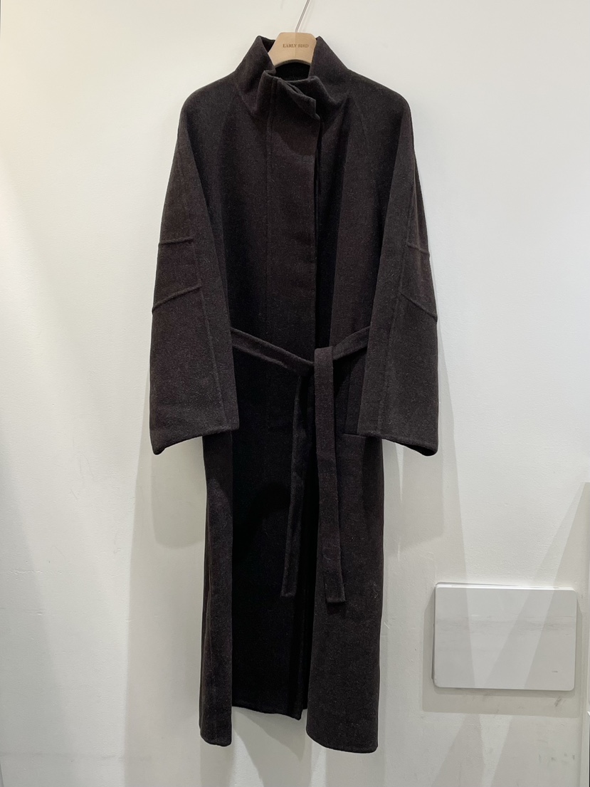 OBSESS東大門㊣代購女裝新品熱賣真品人氣中長款大衣含腰帶OBSESS/EARLY BIRD中長款大衣圖色1棕色