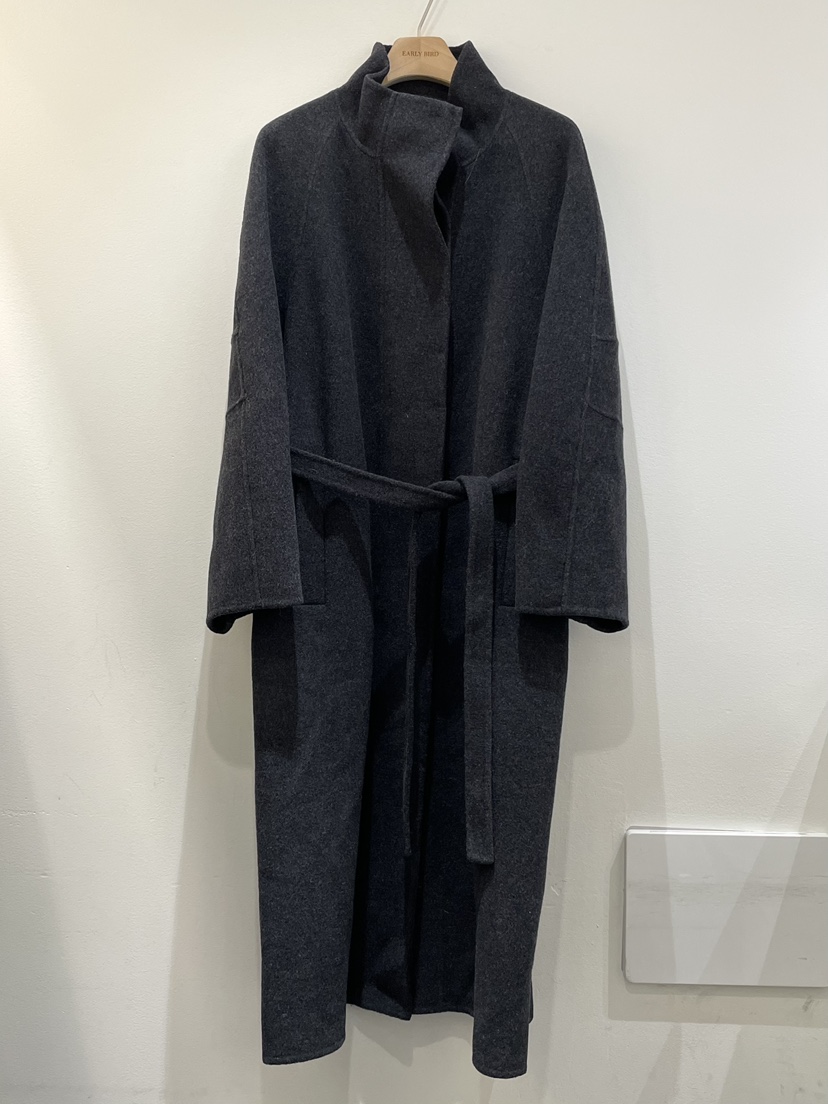 OBSESS東大門㊣代購女裝新品熱賣真品人氣中長款大衣含腰帶OBSESS/EARLY BIRD中長款大衣圖色3黑色