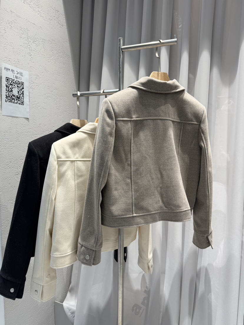 CLOTH韓國代購㊣女士新品人氣職業時尚25秋冬推薦休閑夾克羊毛CLOTH夾克