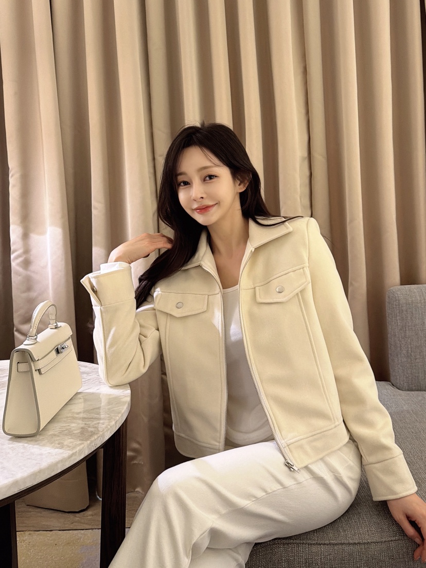 CLOTH韓國代購㊣女士新品人氣職業時尚25秋冬推薦休閑夾克羊毛CLOTH夾克