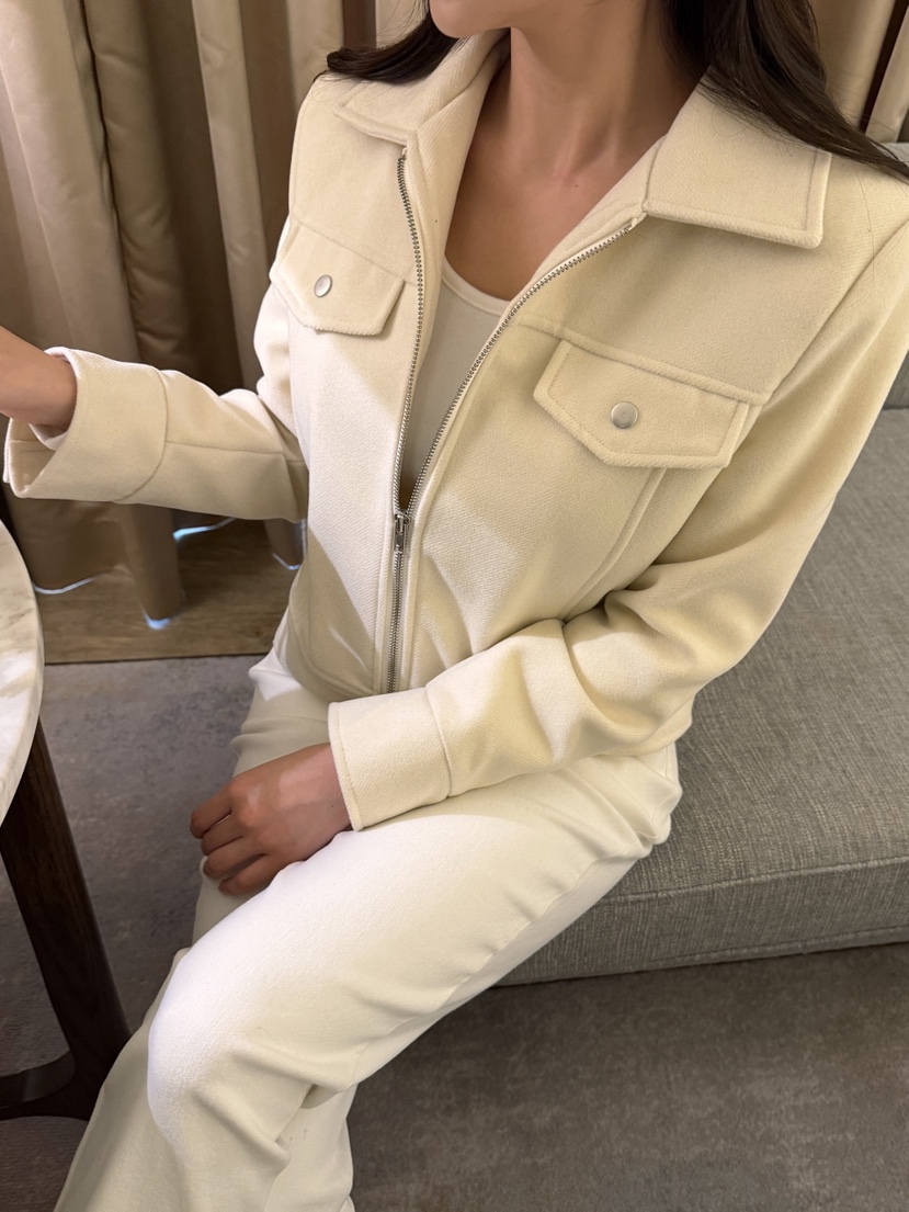 CLOTH韓國代購㊣女士新品人氣職業時尚25秋冬推薦休閑夾克羊毛CLOTH夾克