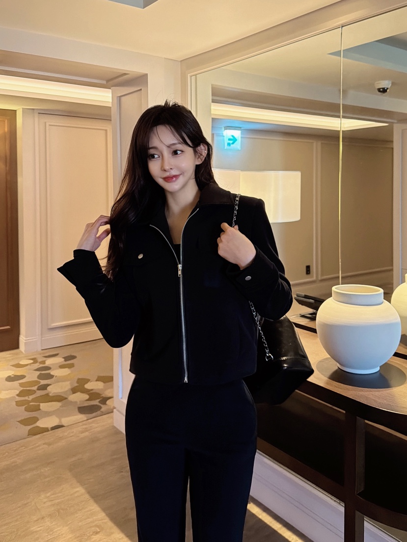 CLOTH韓國代購㊣女士新品人氣職業時尚25秋冬推薦休閑夾克羊毛CLOTH夾克圖色3