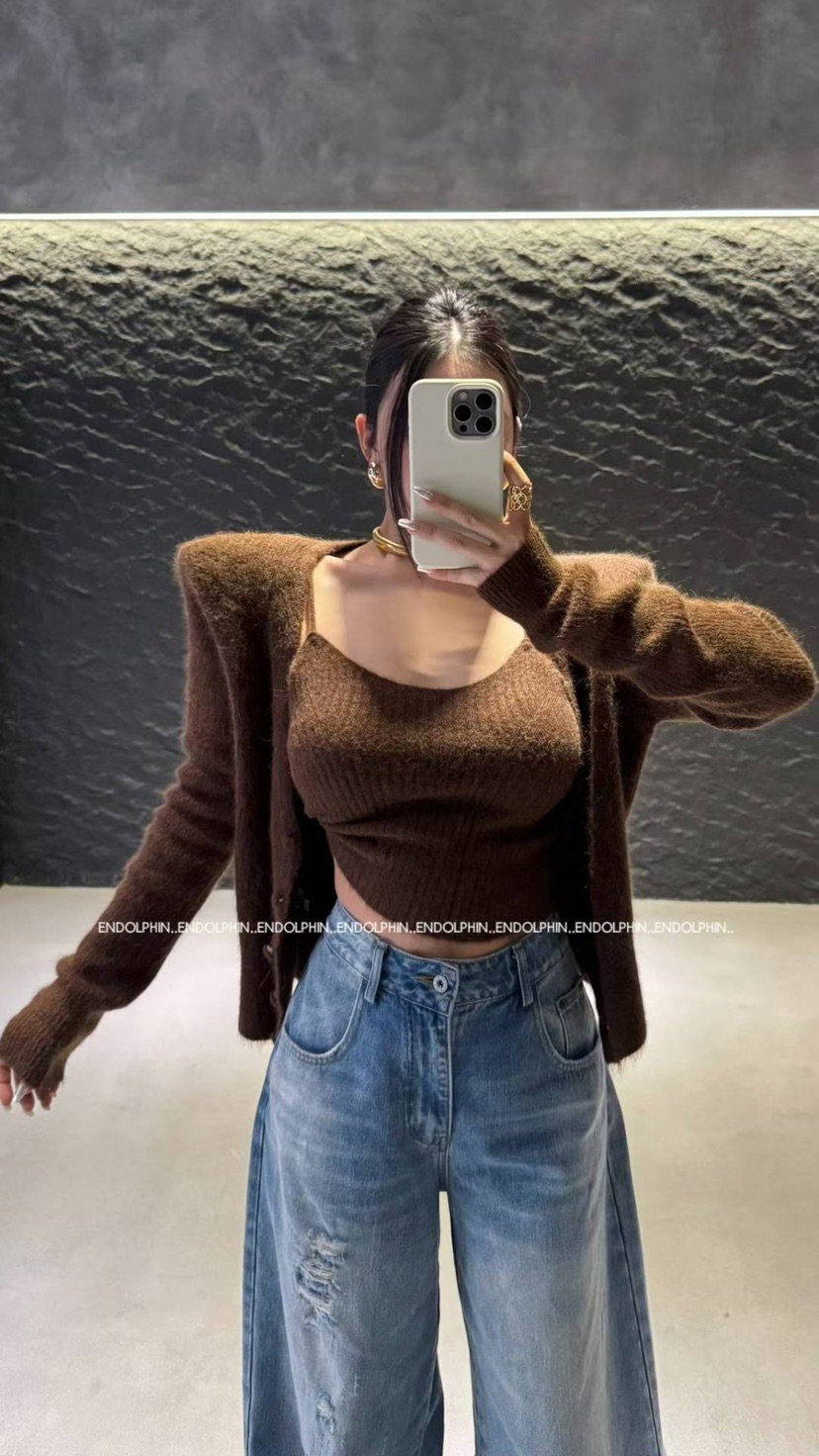 ENDOLPHIN東大門㊣實拍女裝新款休閑25秋冬人氣熱賣套裝套裝ENDOLPHIN套裝