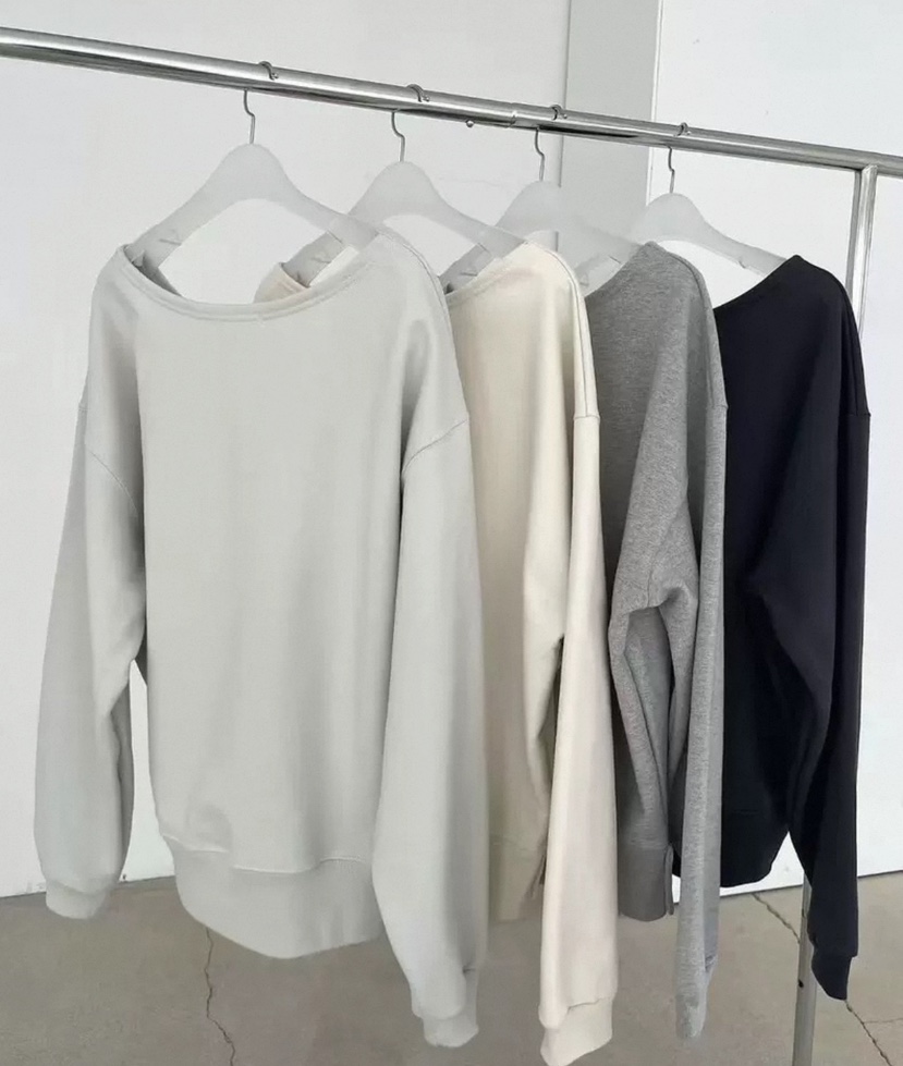 NUESE東大門㊣代購女士新款熱賣人氣休閑推薦職業衛衣加絨露肩NUESE衛衣