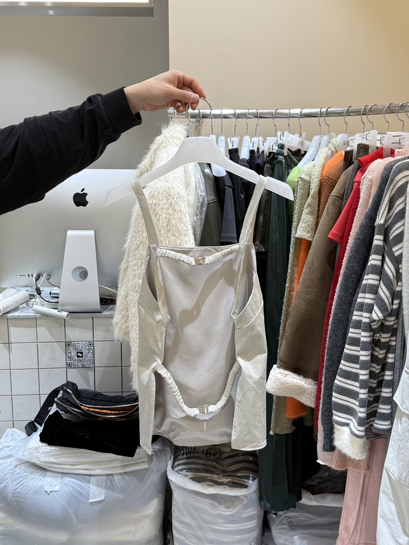 NOFYBE韓國代購㊣女裝新品熱賣25秋冬真品休閑吊帶背心麂皮NOFYBE吊帶/背心