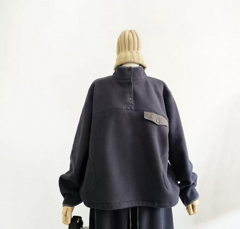 PUCO東大門㊣實拍女士新品人氣推薦真品時尚熱賣衛衣抓絨高領PUCO衛衣圖色2