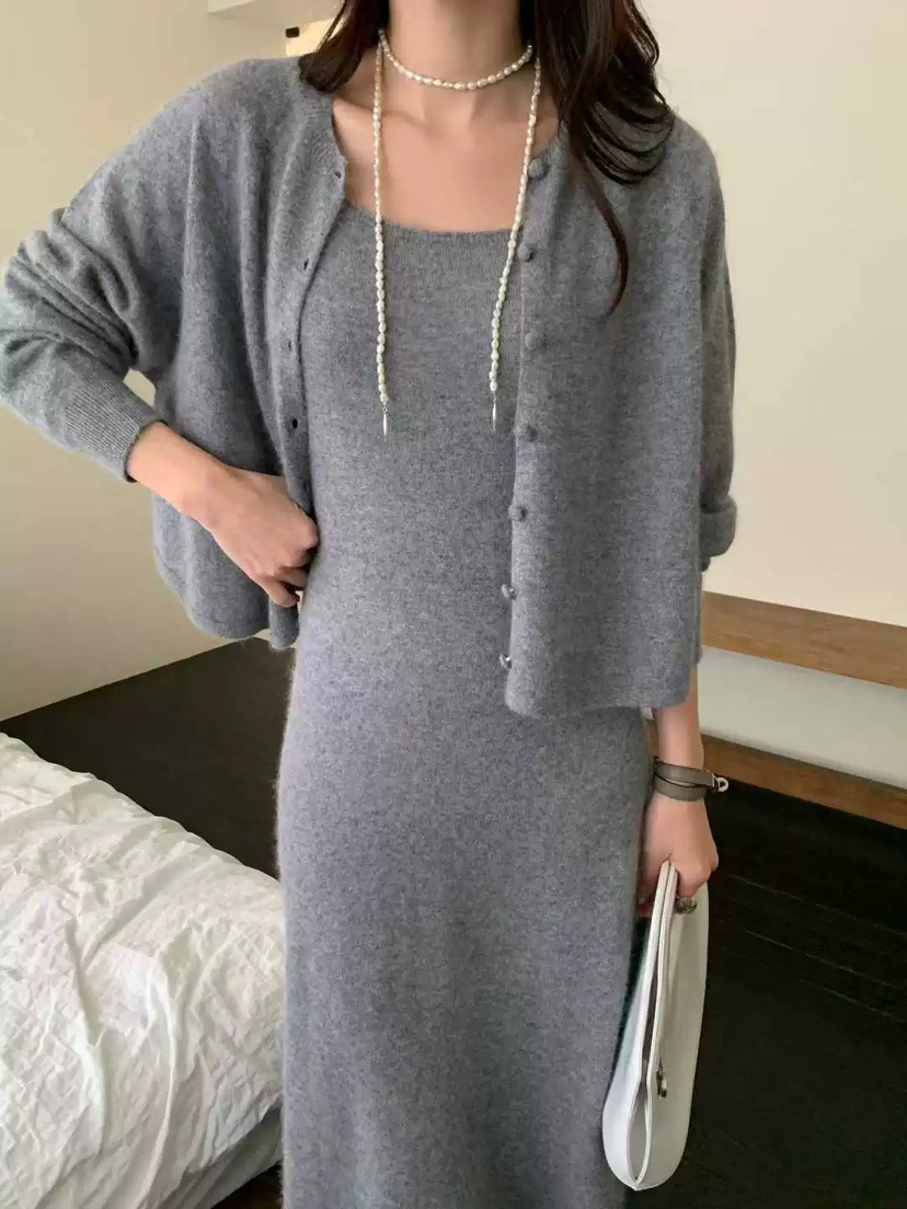 PRIVIE韓國代購㊣女士新款職業休閑人氣推薦針織衫開衫紐扣PRIVIE針織衫圖色2