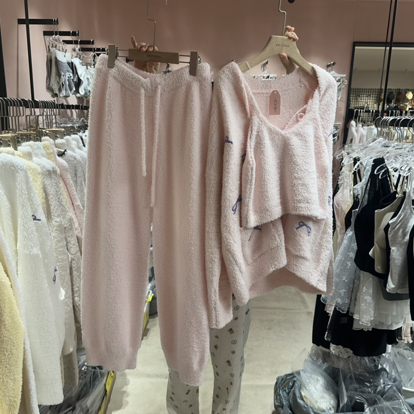 VICTORIA-P東大門㊣實拍女裝新款職業25秋冬時尚睡衣三件套VICTORIA睡衣