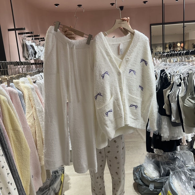 VICTORIA-P東大門㊣實拍女裝新款職業25秋冬時尚睡衣三件套VICTORIA睡衣圖色2