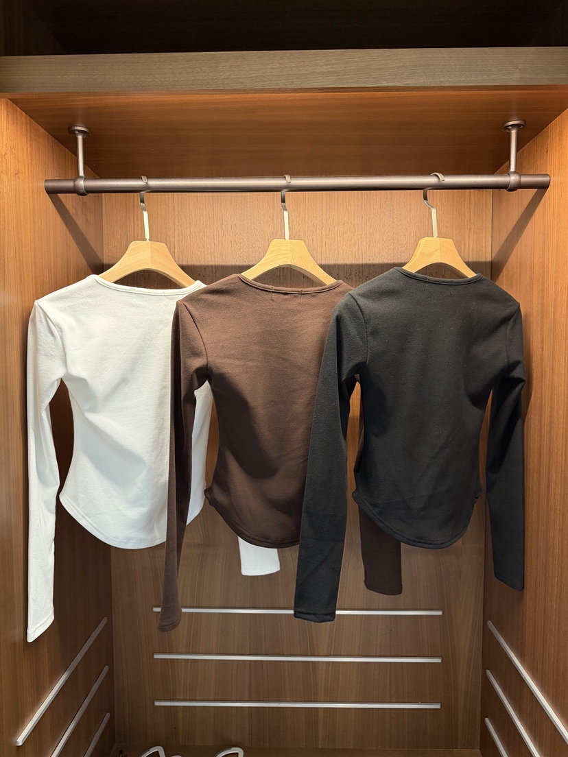 CLOTH韓國代購㊣女士新品時尚推薦25秋冬休閑職業長袖T恤抓絨CLOTH長袖T恤