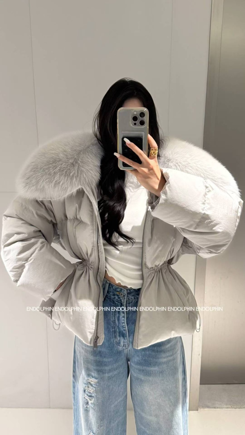 ENDOLPHIN東大門㊣直郵女裝新品熱賣人氣短款羽絨服狐貍填充絨ENDOLPHIN短款羽絨服圖色4