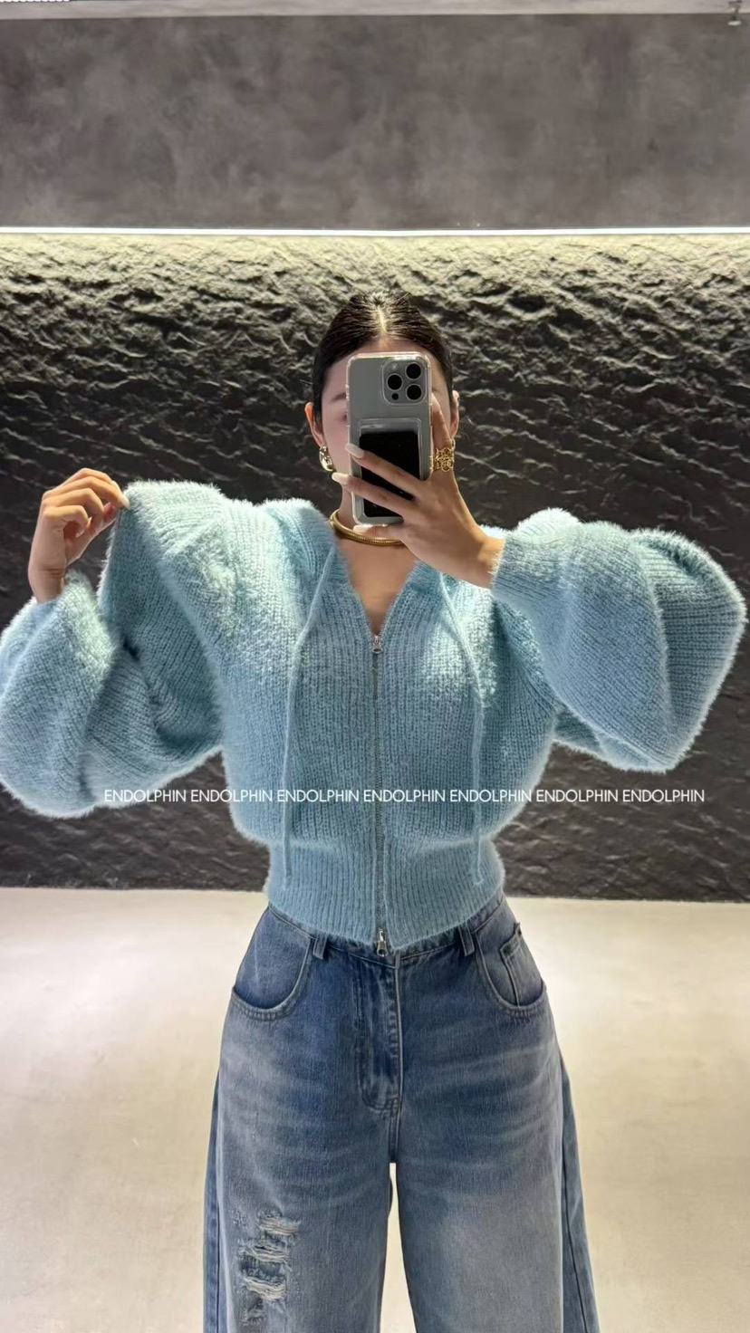 ENDOLPHIN韓國直郵㊣女士新款人氣職業時尚25秋冬真品休閑衛衣ENDOLPHIN衛衣圖色2