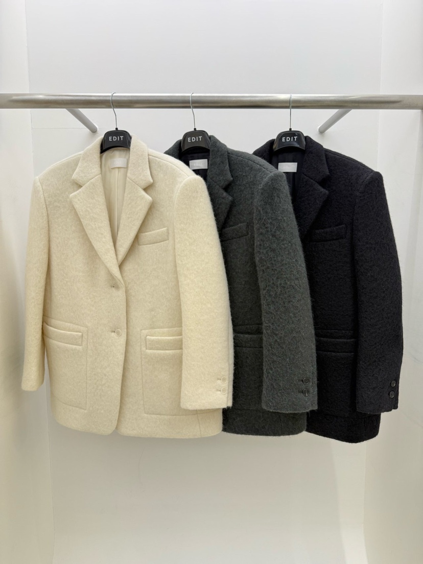 EDIT東大門㊣實拍女裝新品熱賣休閑真品職業推薦25秋冬短款大衣EDIT短款大衣