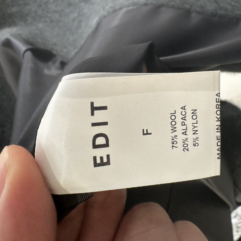 EDIT東大門㊣實拍女裝新品熱賣休閑真品職業推薦25秋冬短款大衣EDIT短款大衣