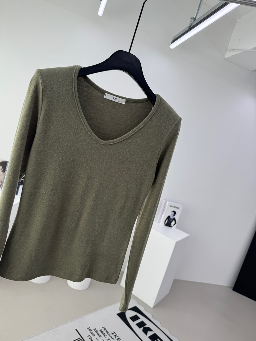 RED-A東大門㊣直郵女士新款人氣休閑熱賣職業推薦真品長袖T恤RED-A長袖T恤圖色3