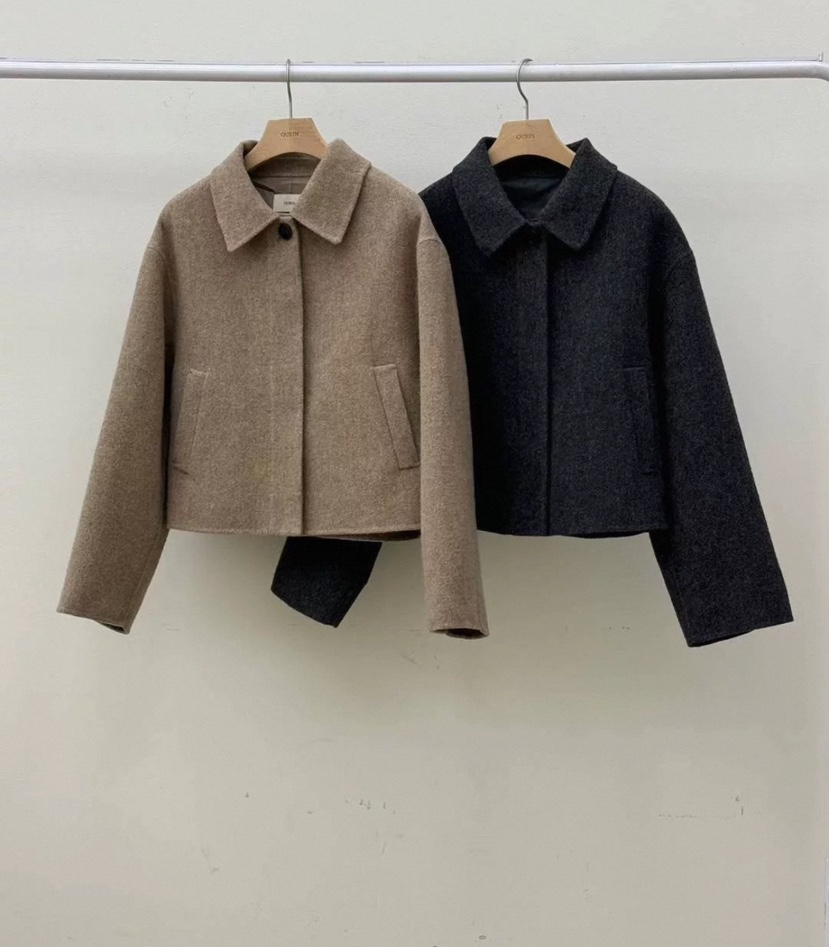 OURIN東大門㊣直郵女裝新品真品職業推薦休閑時尚短款大衣短款OURIN短款大衣