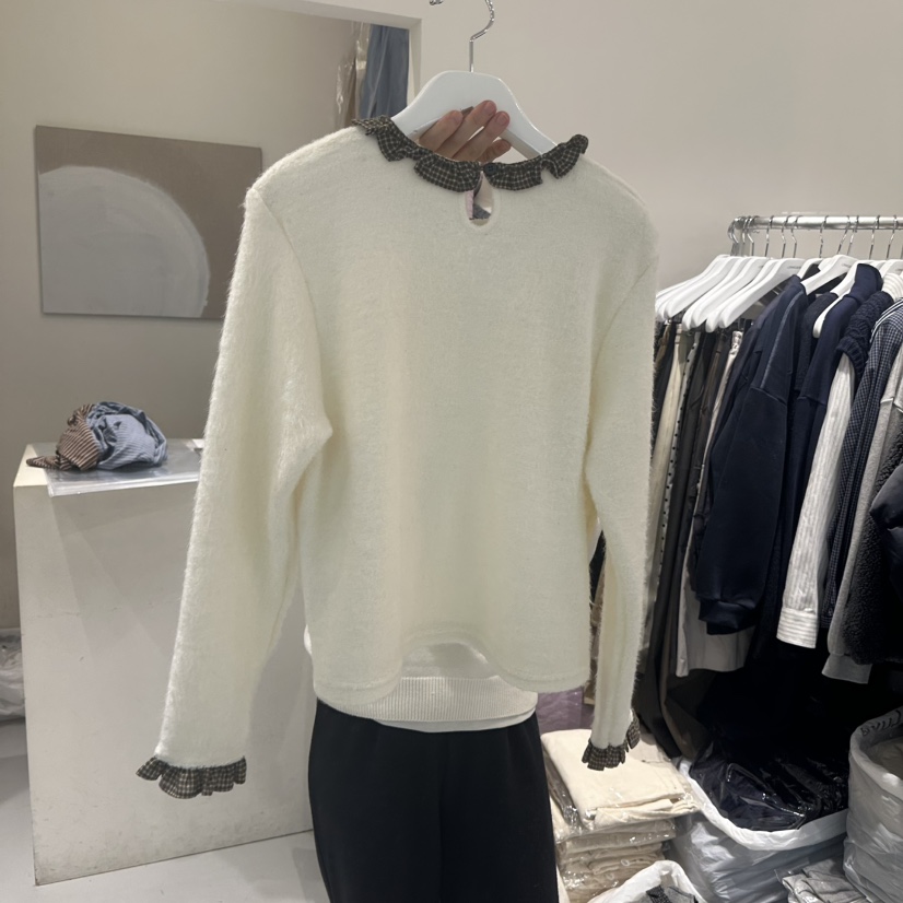 LORING RE I韓國直郵㊣女士新品人氣休閑職業熱賣真品針織衫LORING RE-I/BARE針織衫