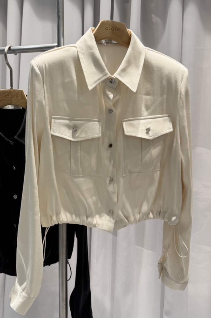 CLOTH韓國直郵㊣女裝新款25秋冬時尚休閑真品熱賣長袖T恤短款CLOTH長袖T恤圖色1