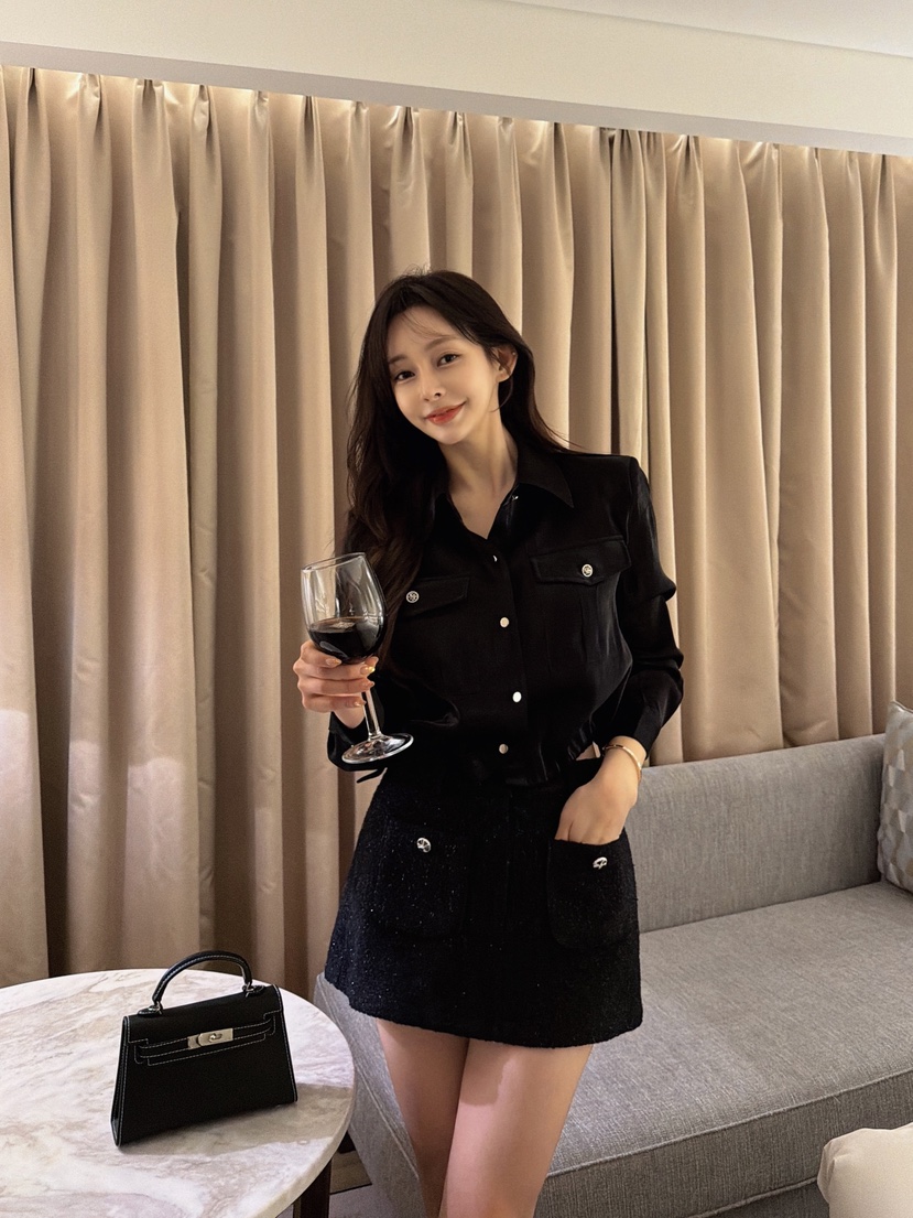 CLOTH韓國直郵㊣女裝新款25秋冬時尚休閑真品熱賣長袖T恤短款CLOTH長袖T恤圖色2