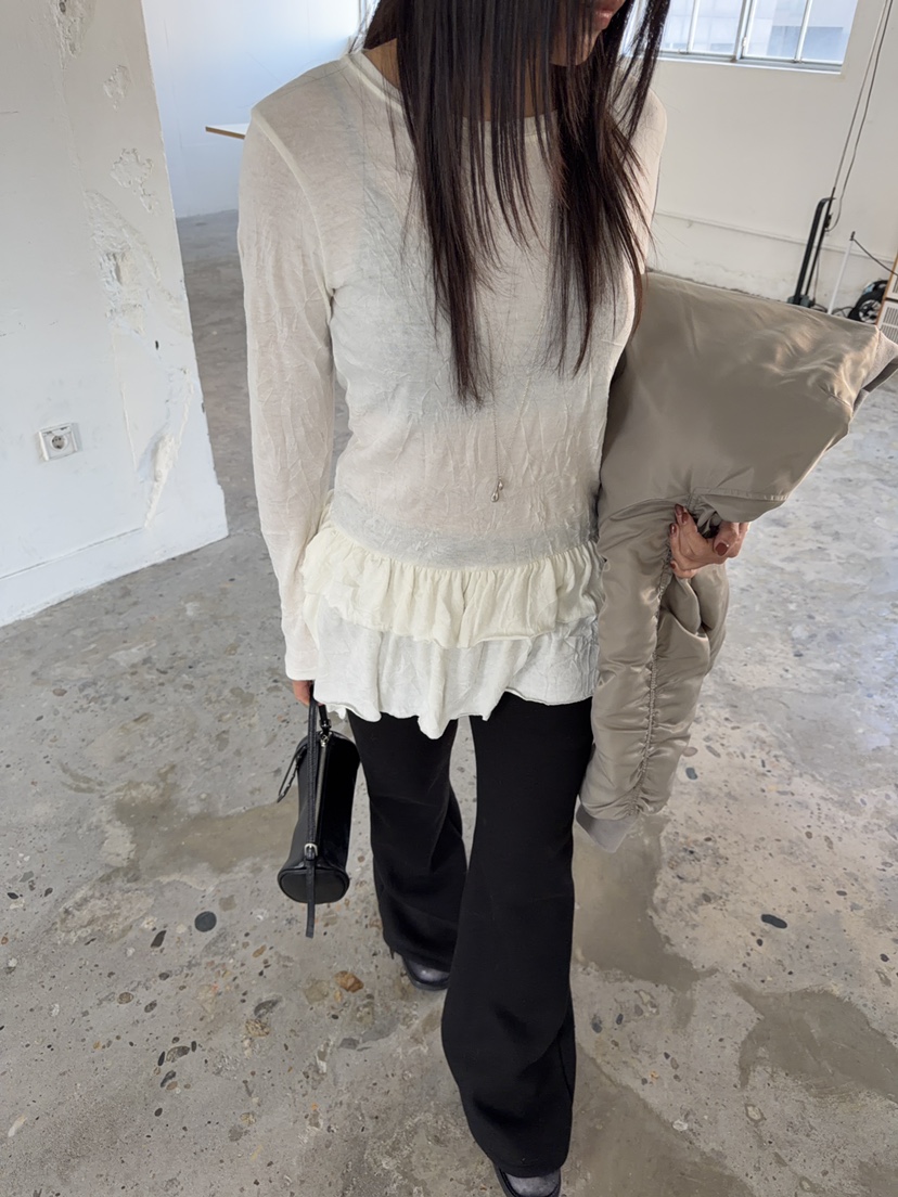 ACME東大門㊣直郵女士新款時尚25秋冬職業人氣推薦休閑長袖T恤ACME長袖T恤