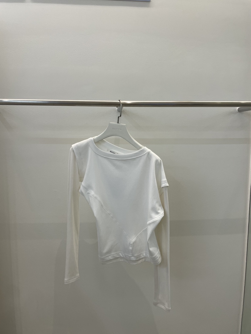 BETTER東大門㊣實拍女士新品25秋冬真品推薦時尚長袖T恤假兩件BETTER長袖T恤圖色3