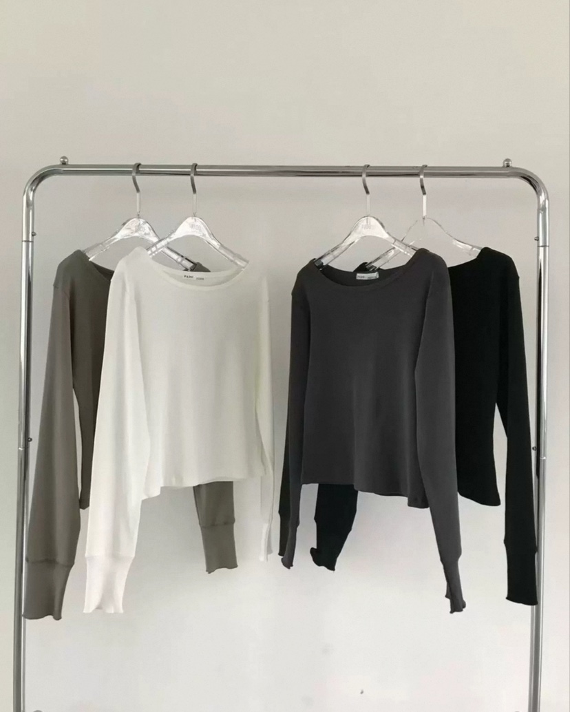 PADO東大門㊣直郵女裝新品真品職業熱賣人氣時尚長袖T恤露肩PADO長袖T恤圖色3左一色