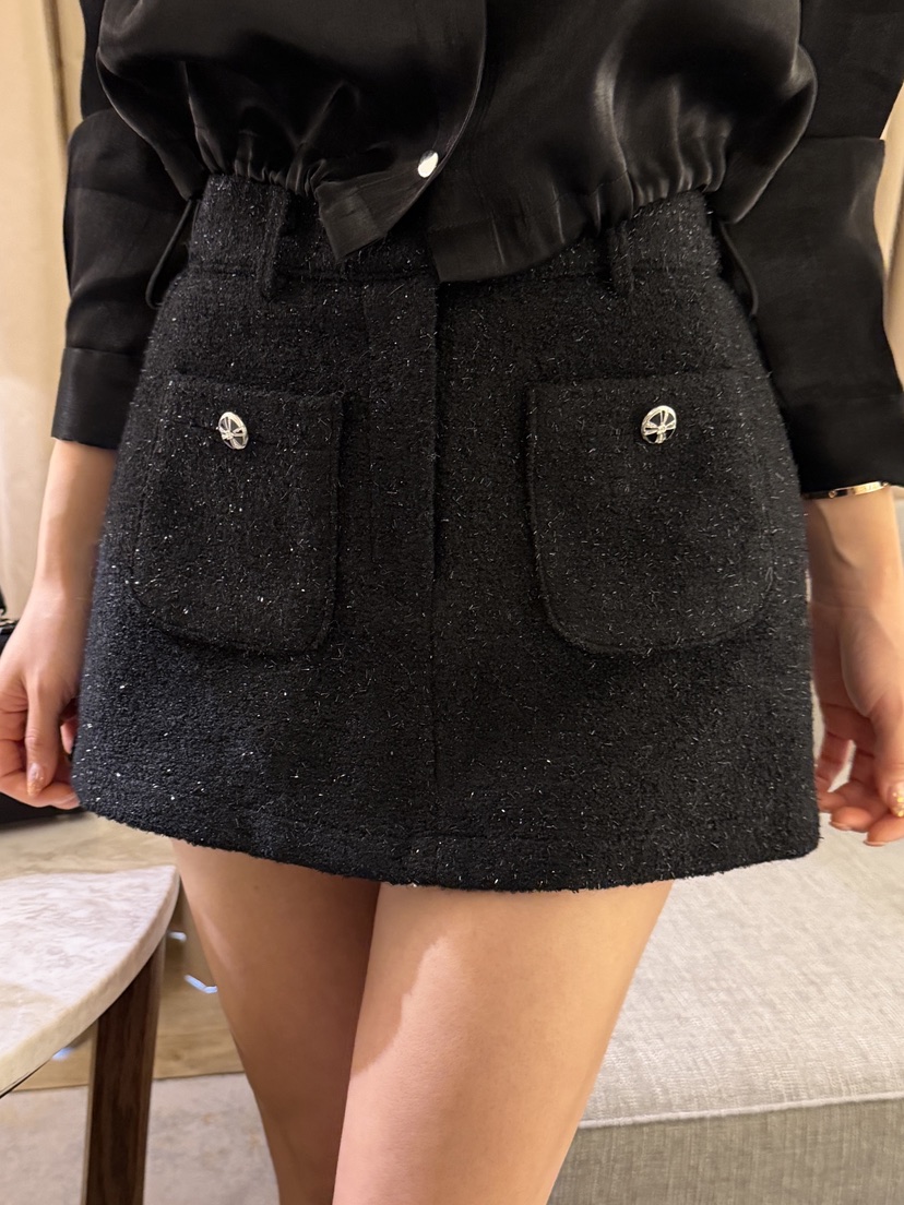 CLOTH東大門㊣直郵女裝新款25秋冬職業時尚人氣推薦裙褲粗花呢CLOTH裙褲圖色2