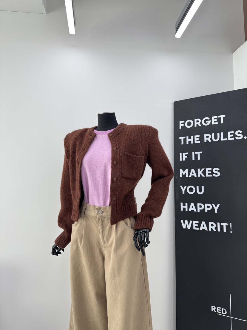 RED-A東大門㊣直郵女裝新款真品推薦人氣熱賣毛衣羊駝毛開衫RED-A毛衣