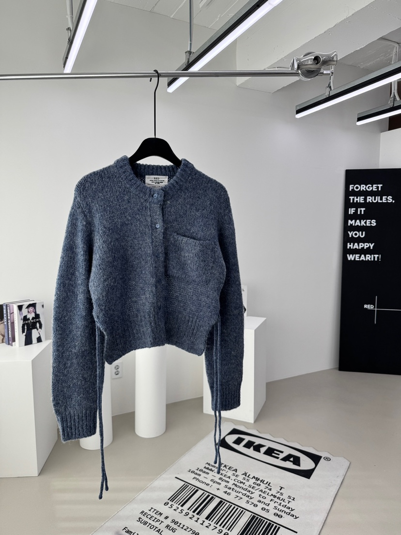 RED-A東大門㊣直郵女裝新款真品推薦人氣熱賣毛衣羊駝毛開衫RED-A毛衣圖色1