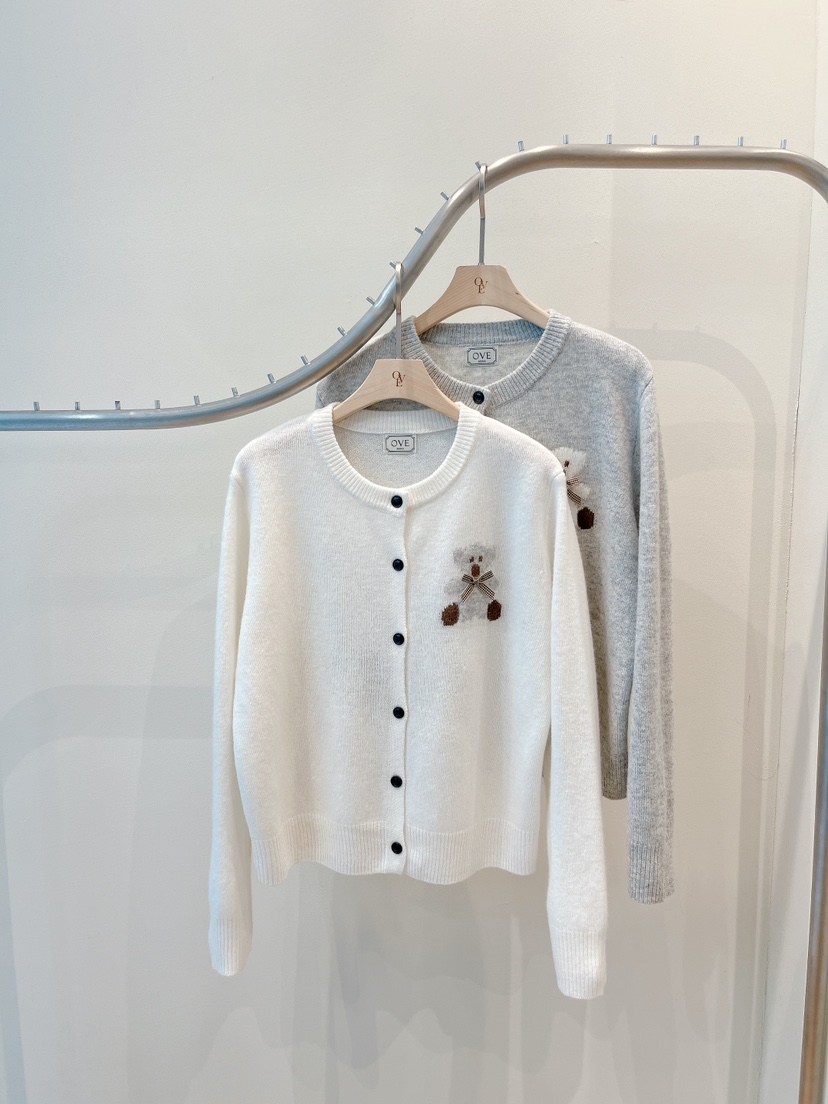 OVE韓國代購㊣女裝新品推薦時尚熱賣真品休閑人氣針織衫開衫OVE針織衫