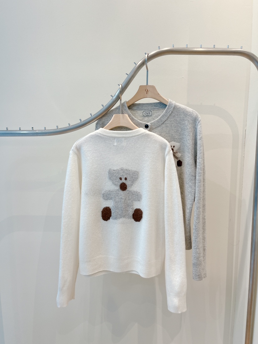 OVE韓國代購㊣女裝新品推薦時尚熱賣真品休閑人氣針織衫開衫OVE針織衫