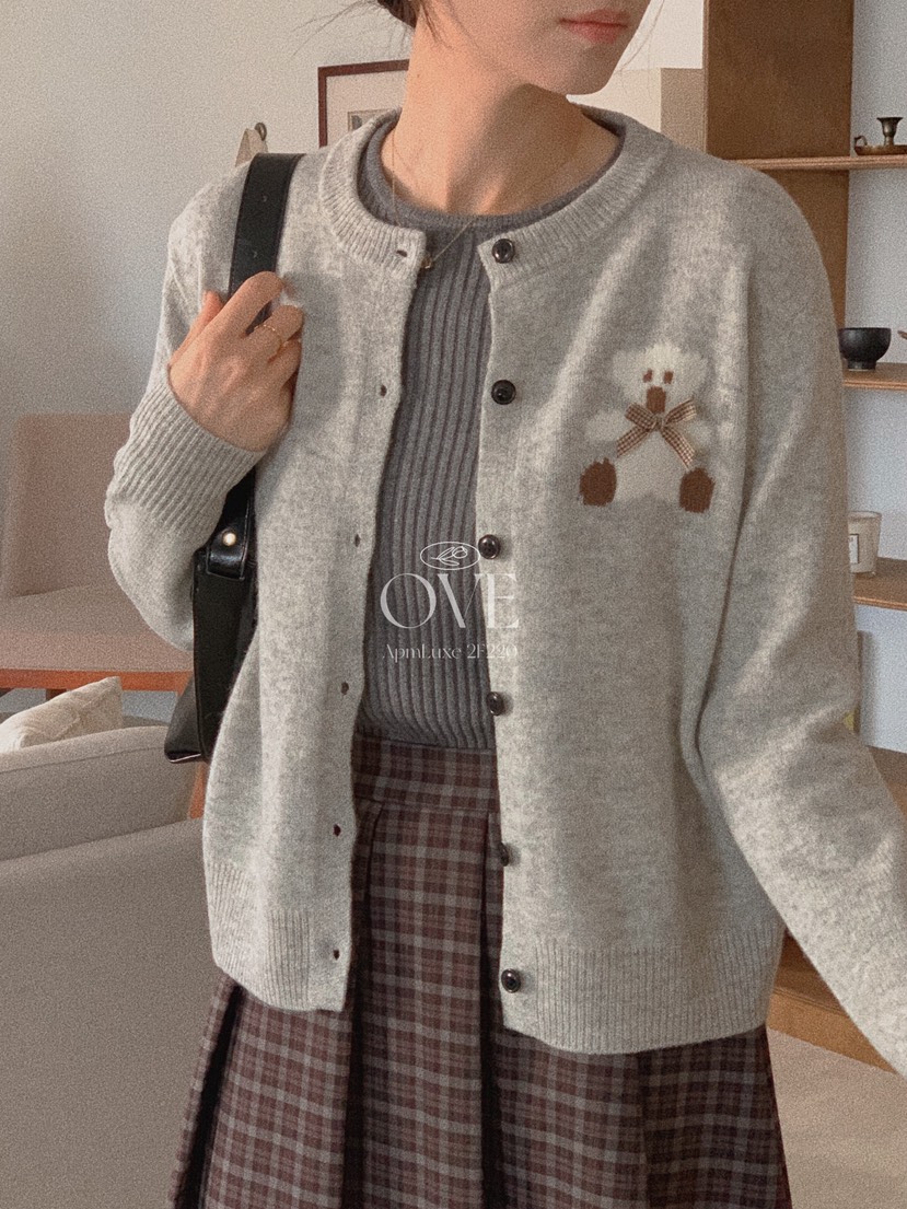 OVE韓國代購㊣女裝新品推薦時尚熱賣真品休閑人氣針織衫開衫OVE針織衫