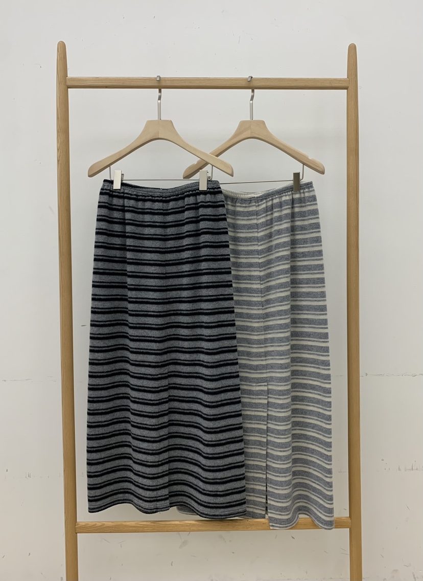 B_GARDER韓國直郵㊣女裝新款人氣時尚25秋冬推薦真品長裙條紋B.GARDER長裙