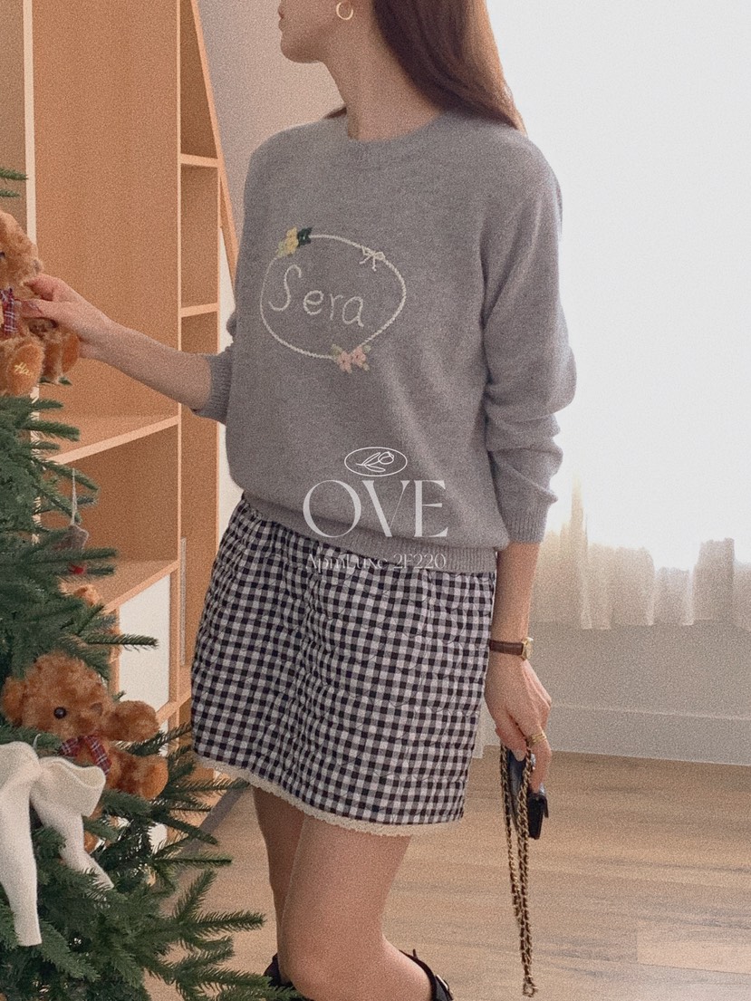 OVE東大門㊣代購女裝新品職業休閑推薦真品熱賣短裙心形絎縫OVE短裙