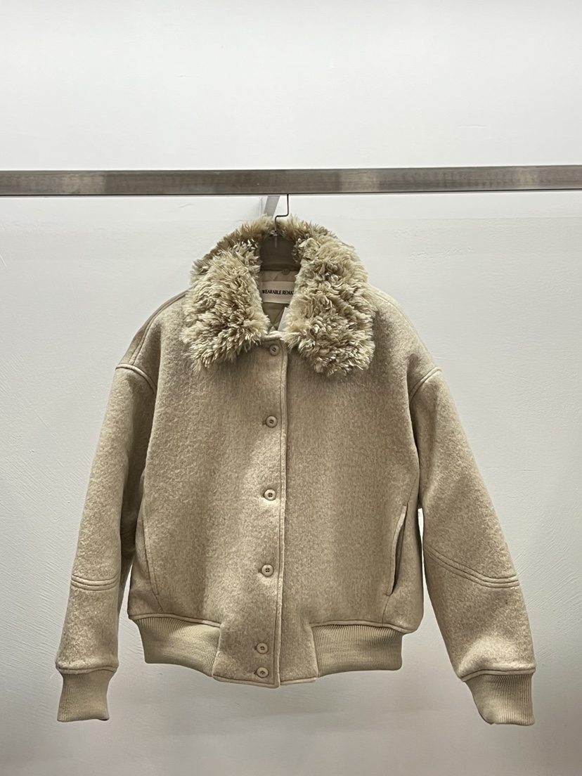 WEARABLE-L韓國直郵㊣女裝新品推薦真品時尚25秋冬夾克羊毛WEARABLE夾克圖色1