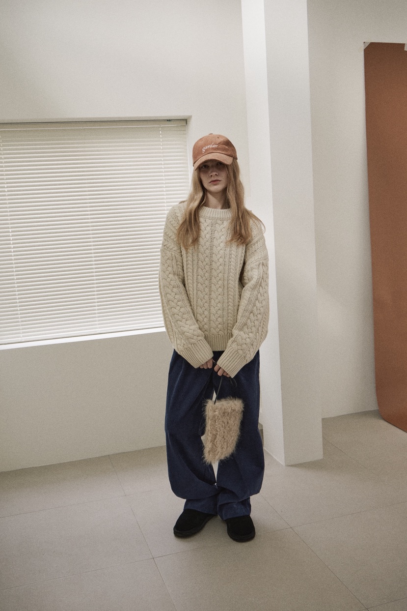 B_GARDER韓國直郵㊣女裝新品25秋冬推薦真品休閑毛衣手工制作B.GARDER毛衣